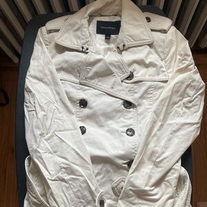 Banana Republic Ivory Double-Breasted Coat